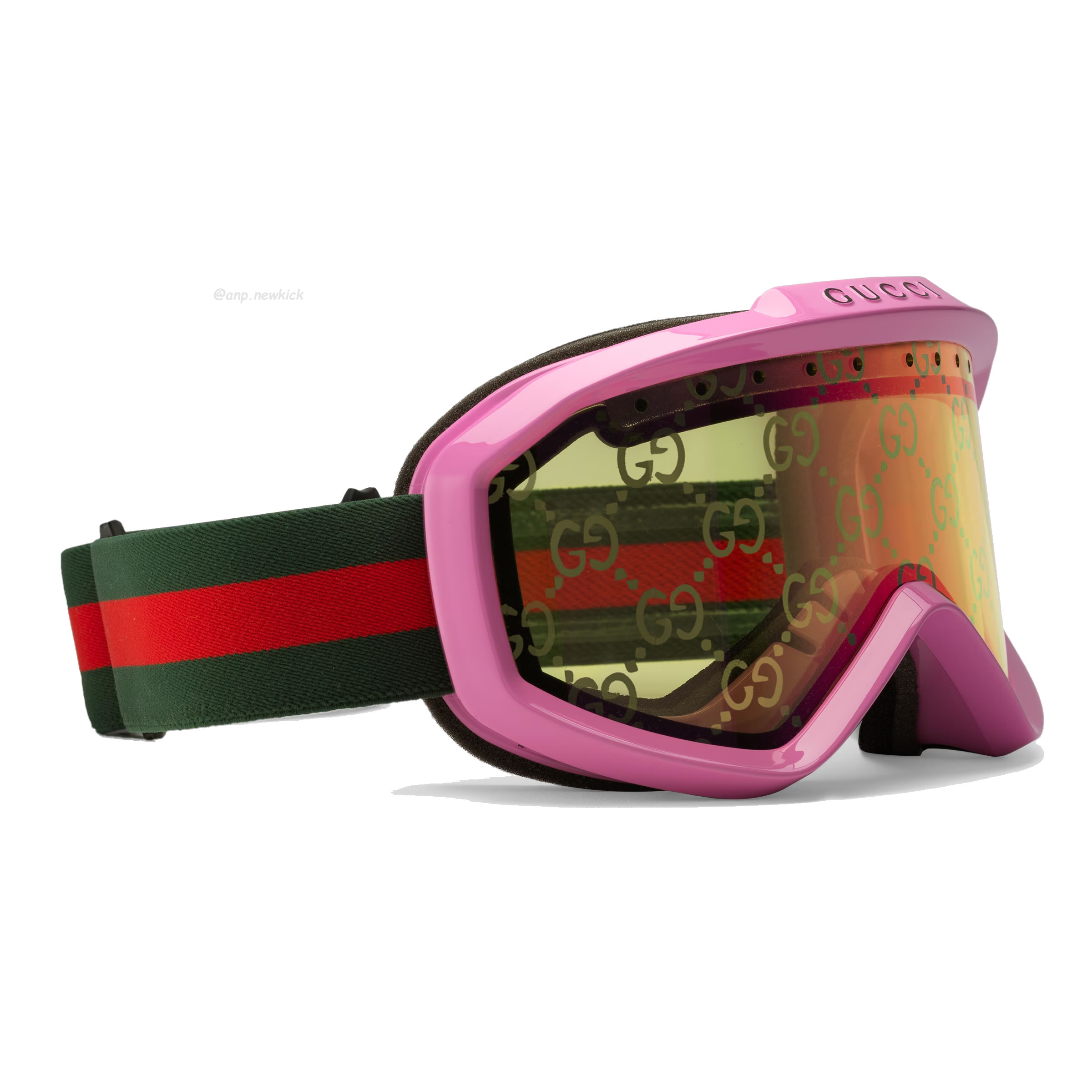 Gucci Ski Goggle Black Pink Olive Green White (8) - newkick.cc